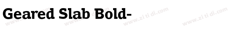 Geared Slab Bold字体转换